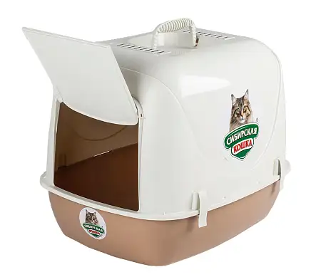 Купить Сибирская кошка туалет для кошек "Альбус" закрытый капучино