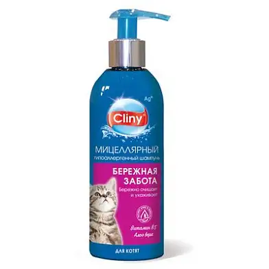 Cliny шампунь "Бережная забота" для котят