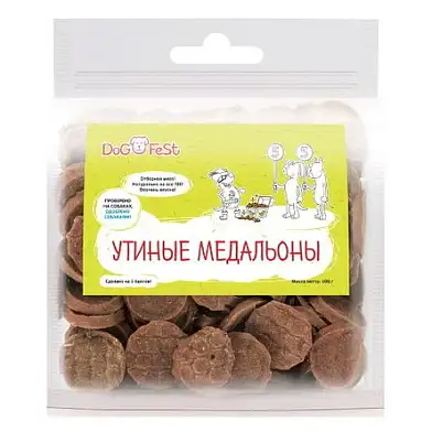 Dog Fest лакомство для собак Утиные медальоны