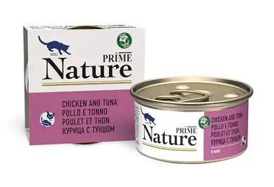 Prime Nature консервы для взрослых кошек с тунцом и курицей