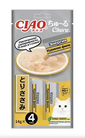 Купить inaba ciao churu лакомство-пюре для кошек, Энергия, с курицей